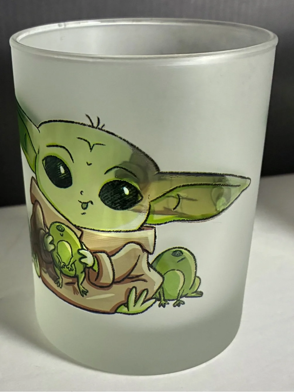 Star Wars Grogu Baby Yoda Frosted Glass Tumblers 8- 10oz Set of 2